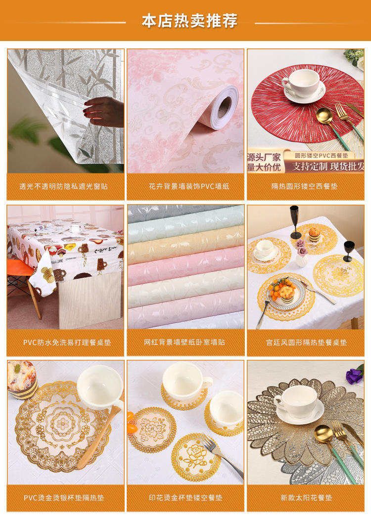 现代简约创意渐变色棉线编织圆形餐垫 西餐垫隔热垫家用防滑防烫杯垫批发详情1