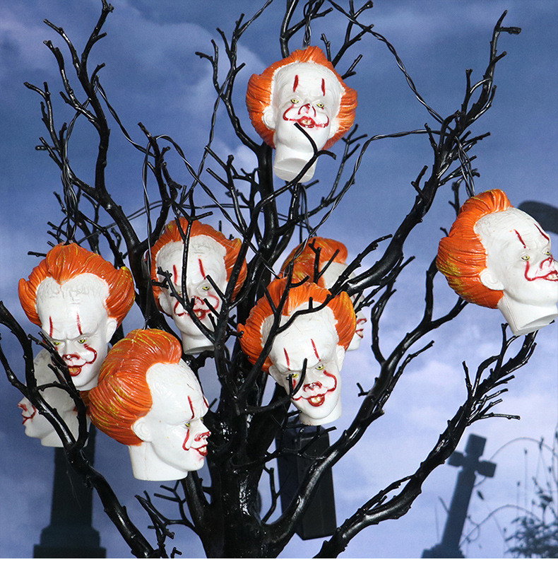 New Halloween decorative led clown lights, string lights, Ghost Festival, haunted house atmosphere pendants, colorful lights, festival gifts pic 2