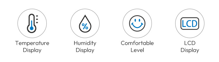 Mini electronic thermometer, household indoor baby bedroom temperature and humidity meter with magnetic attraction pic 2