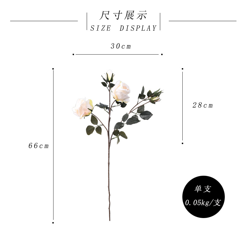 Factory wholesale of 5-head simulated rose with charred edges, retro Greek rose, living room, hotel and homestay photography props rose pic 29