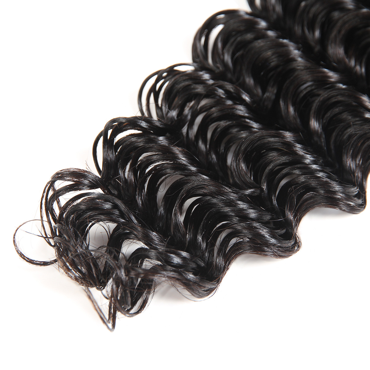 Foreign trade real hair curtain deep wave human hair Natural Color Spring Factory wholesale pic 9