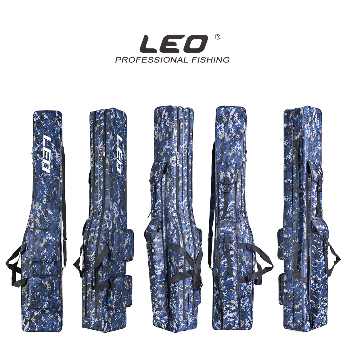 28064 LEO/ Leou [Double-Layer knife-shaped Large-belted Fishing Tackle Bag 1.3m] European-style reservoir fishing rod and sea rod Bag pic 35
