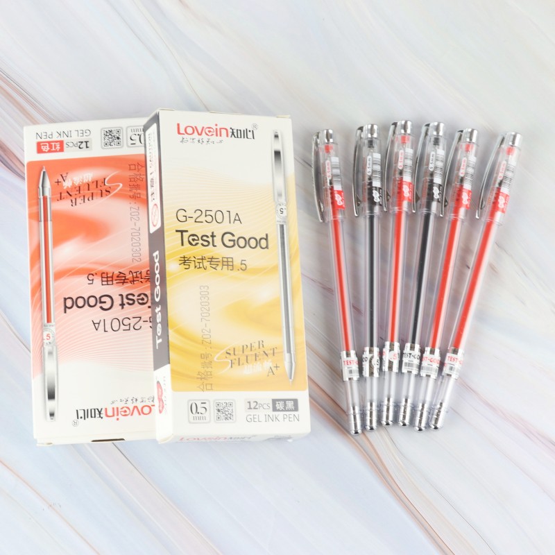 Genuine Zhixin 0.5 gel pen 2501 full needle ballpoint core, student pen, black signature pen for exams and finance pic 2