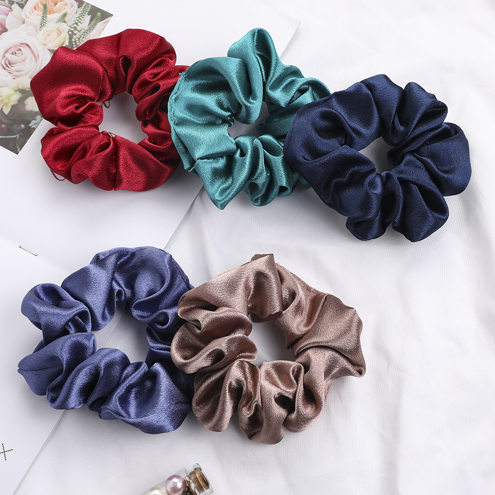 Qiyue Simple Large Intestine Hair Tie ins High-end Style Hair Tie Tie Ponytail Large Intestine Hair Tie Wholesale pic 18