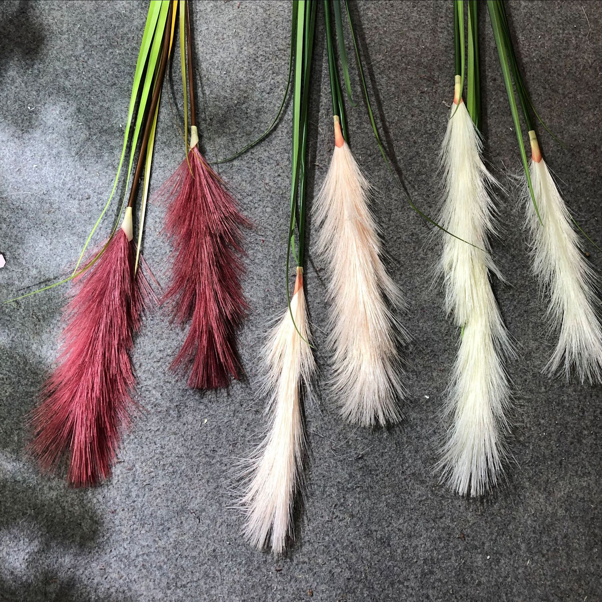 Bionic reed, pink muhly grass, sunny grass, indoor decorative green plants, potted plants, simulation plants, wedding props, decorative dogtail grass pic 7