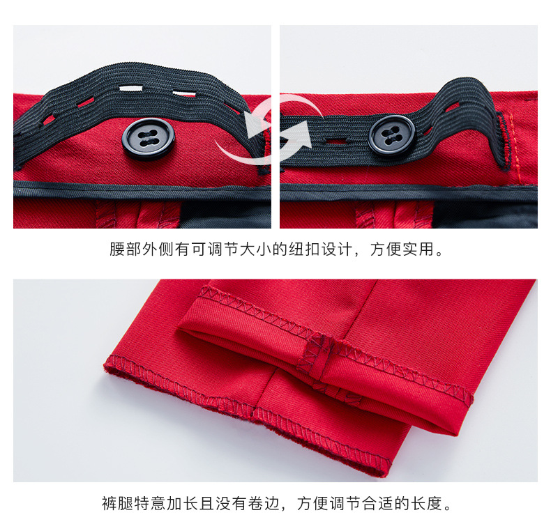 男童西装套装儿童红色西服花童婚礼主持人走秀演出服男孩生日礼服详情6