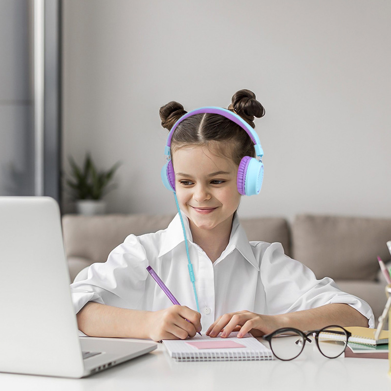 耳机厂家新款私模 头戴式儿童成人耳机带唛编织线可折叠耳机 跨境详情7