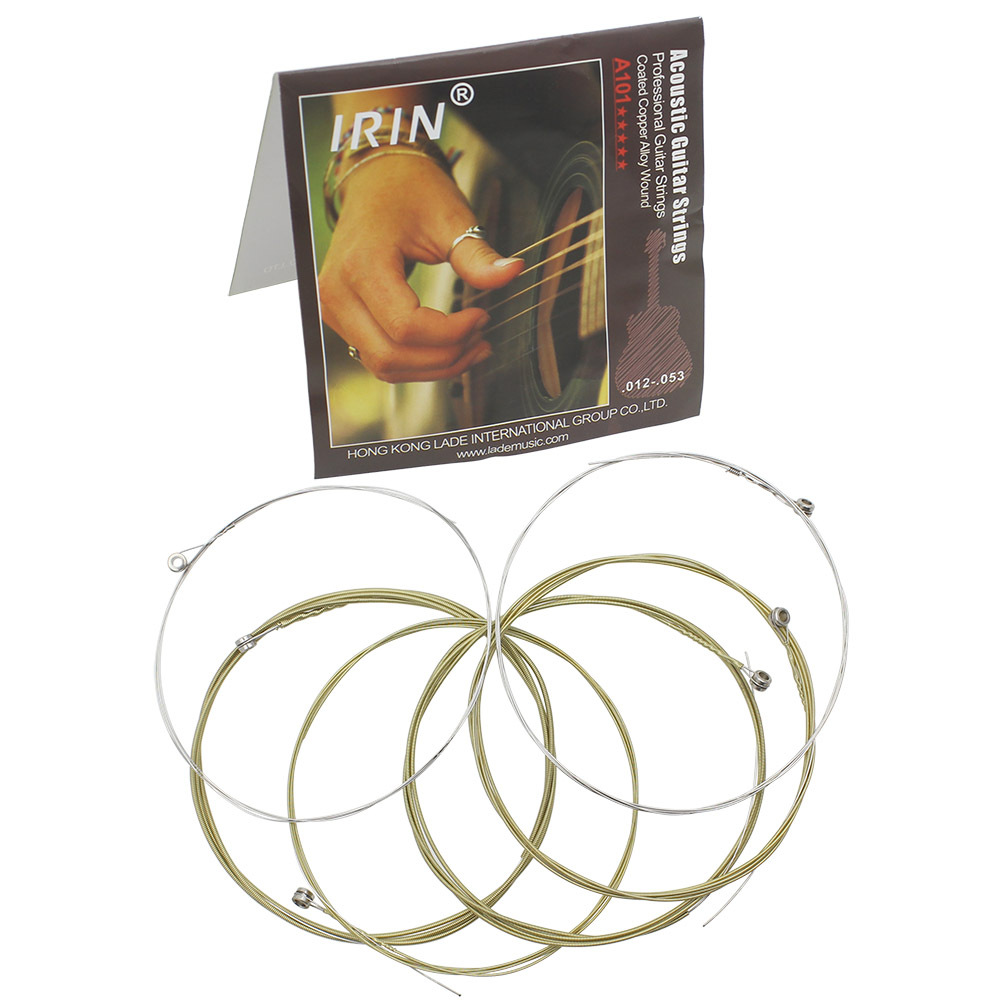 IRIN民谣吉他琴弦A101不锈钢丝光弦木吉他琴弦黄铜合金套弦批发详情2