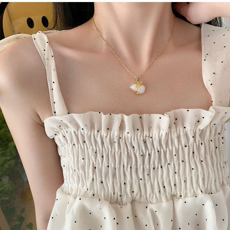 日韩简约流行ins风钛钢项链女小众精致网红锆石锁骨链高级感饰品详情48