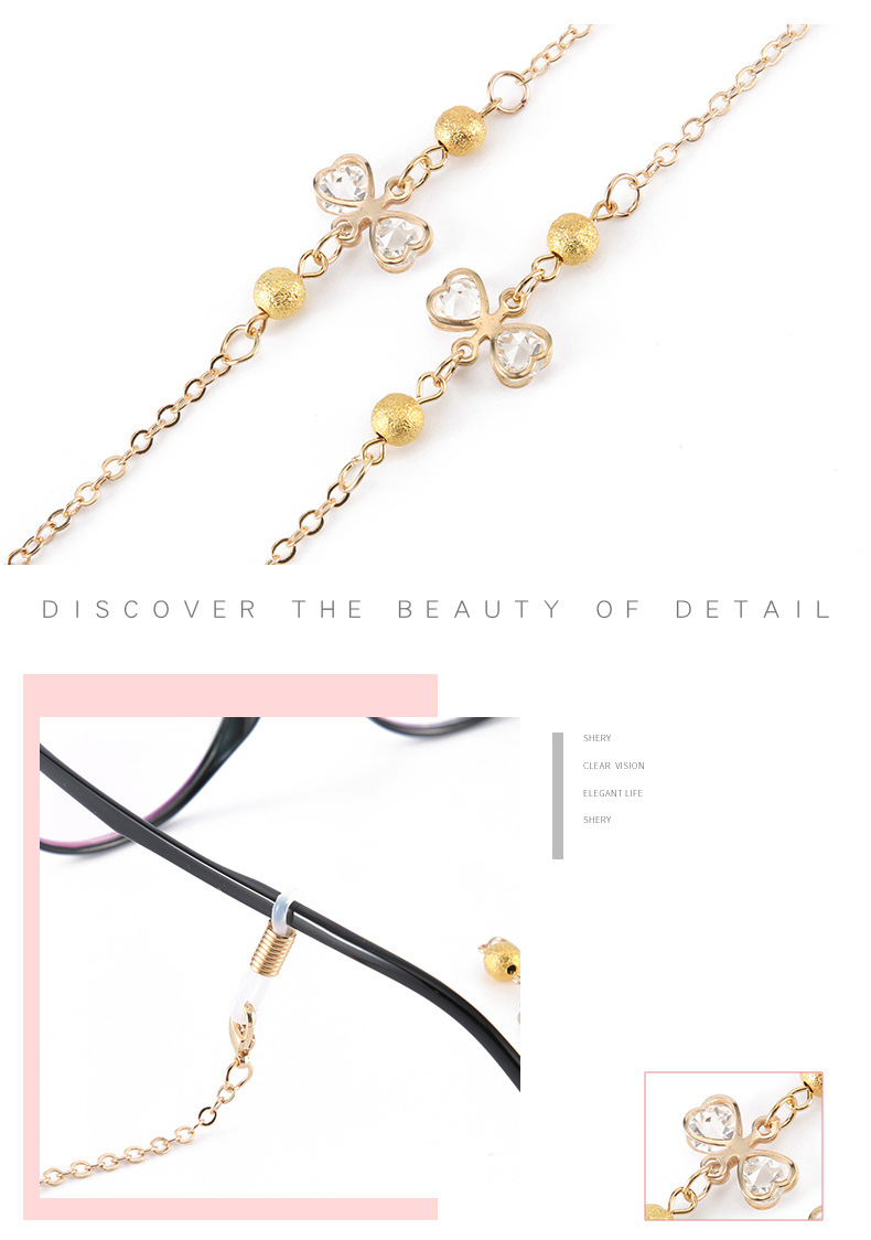 Personalized metal eyeglass chain, high-end snake chain, anti-slip sleeve, simple eyeglass chain pic 6