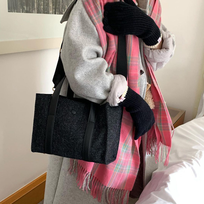 Korean style pink checkered scarf imitating cashmere winter purple scarf 2022 autumn and winter new style widened scarf shawl pic 18