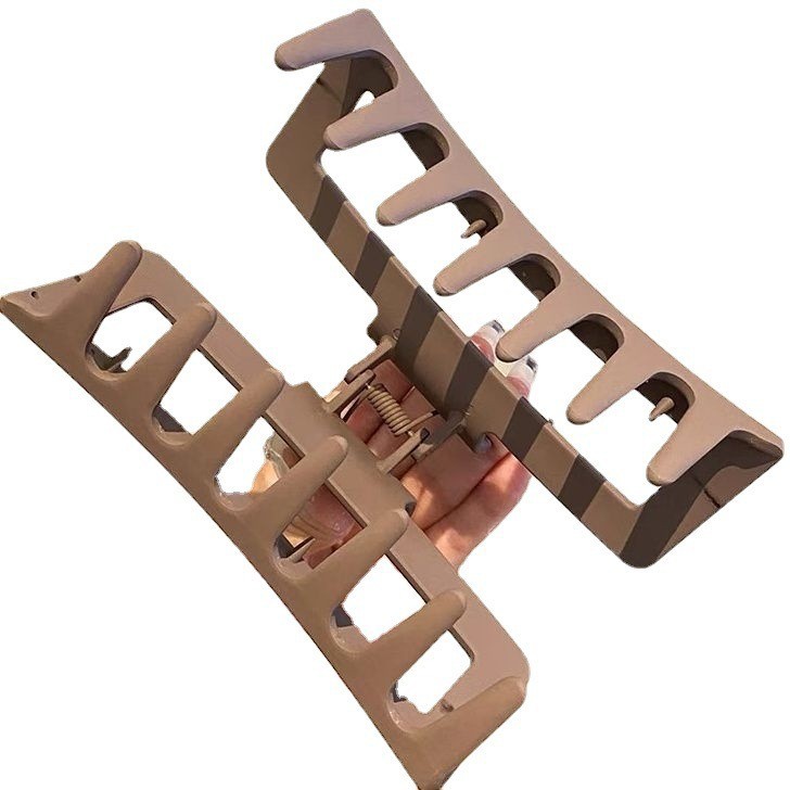 15cm发夹超大号新款果冻色女后脑勺盘发鲨鱼夹子发量多交叉大抓夹详情5