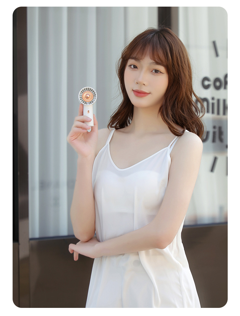 2022 New compact portable desktop Electric fan, handheld office desk, ultra-quiet and strong wind force pic 14