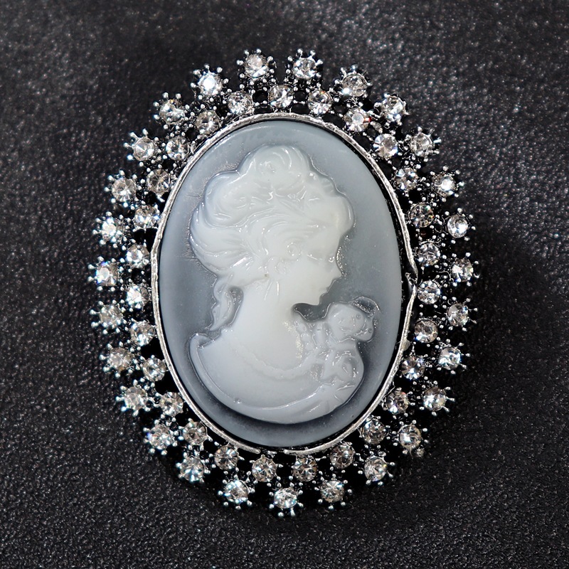 正品职业阿玛施特胸针复古高档气质奢华珍珠镶钻别针女西装配饰品详情21