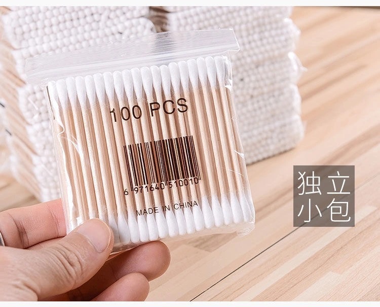 双头一次性棉签掏耳朵棉花棒棉签棒卸妆化妆掏耳棉棒棉花木棒批发详情6