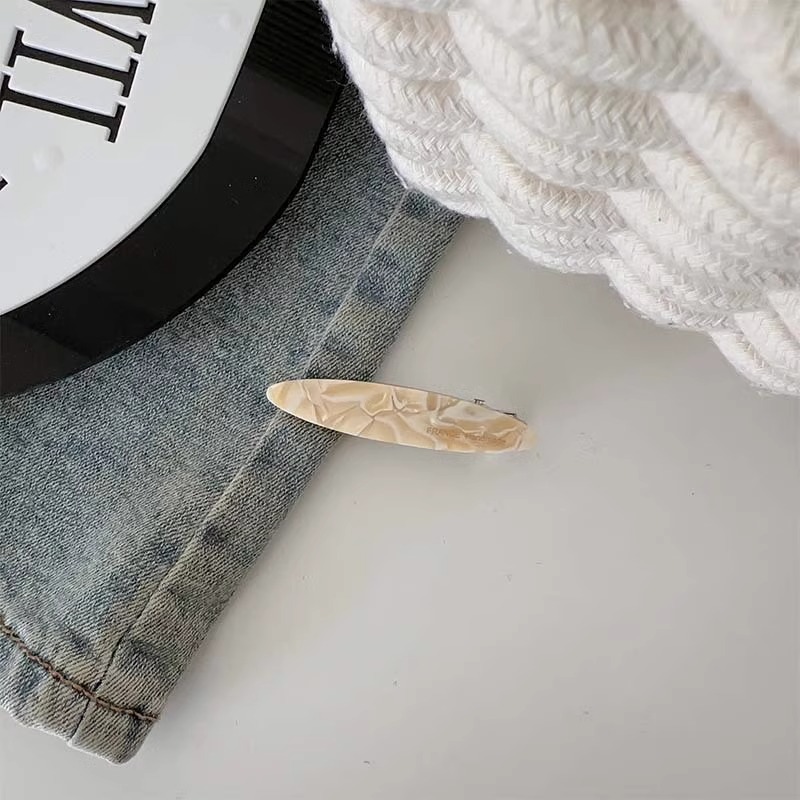 韩国醋酸一字发夹高级感简约复古前额刘海夹碎发卡头饰侧边鸭嘴夹详情5