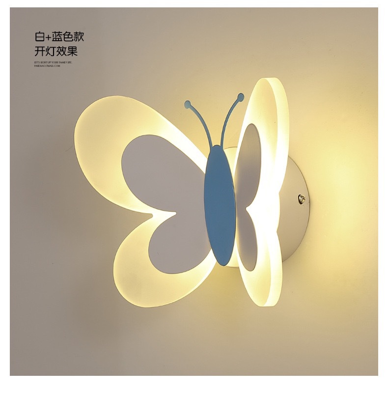 蝴蝶壁灯现代卧室床头灯客厅背景墙灯创意高级感艺术亚克力壁灯详情19