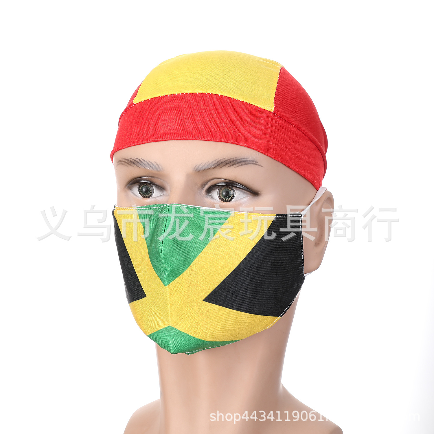 跨境亚马逊透气布口罩棉质时尚成人防尘水洗防晒旗帜口罩挂耳批发详情3