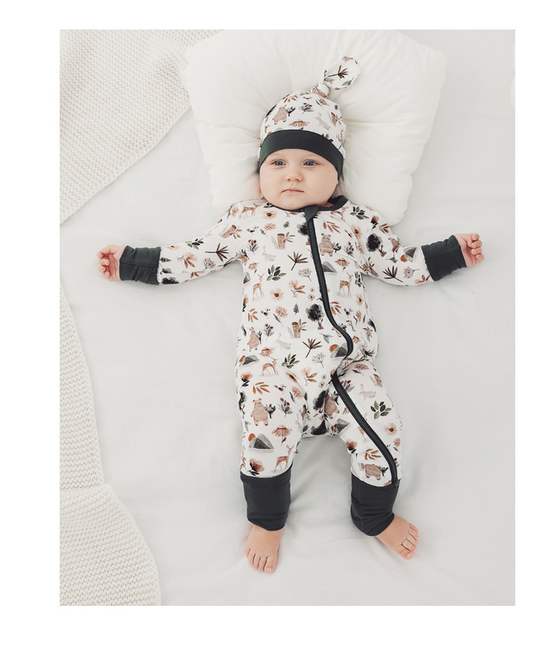 聚升服装外贸bamboo竹纤维宝宝连体衣春秋长袖双拉链婴儿睡衣爬服详情23