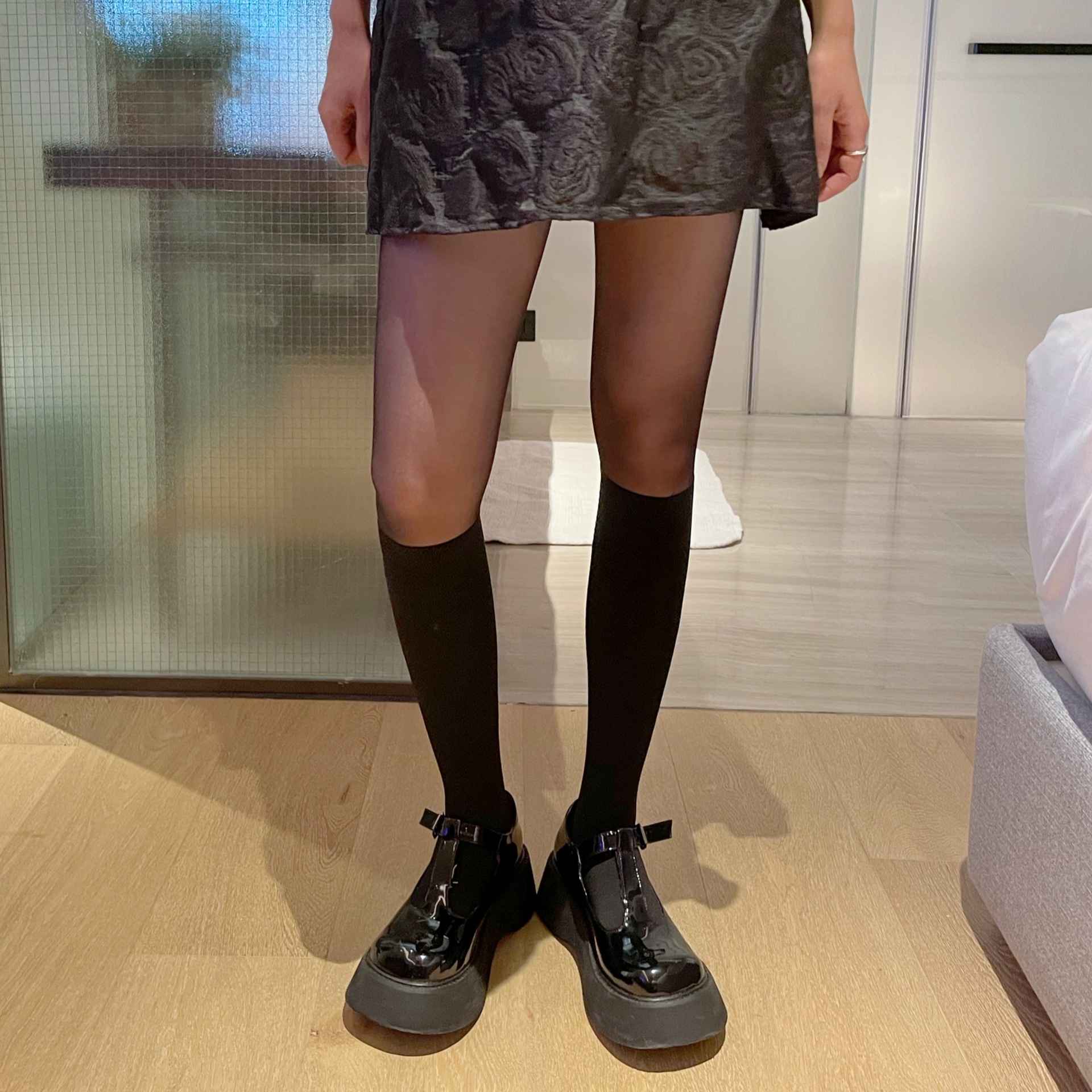 New patchwork stockings, black and white stockings, fake thigh stockings, sweet and cool fake calf stockings, sexy base stockings, pantyhose for women pic 21