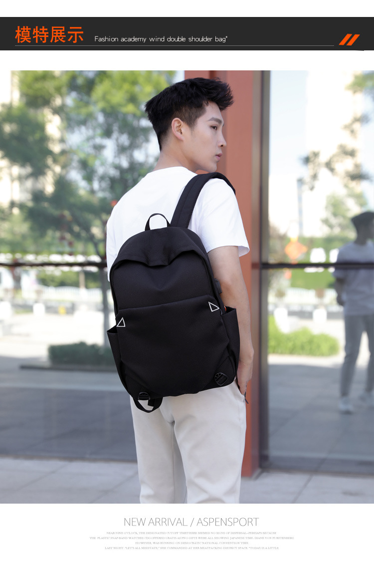 New Oxford cloth backpack for men, USB charging backpack, water-resistant computer bag, large-capacity schoolbag for female students pic 10