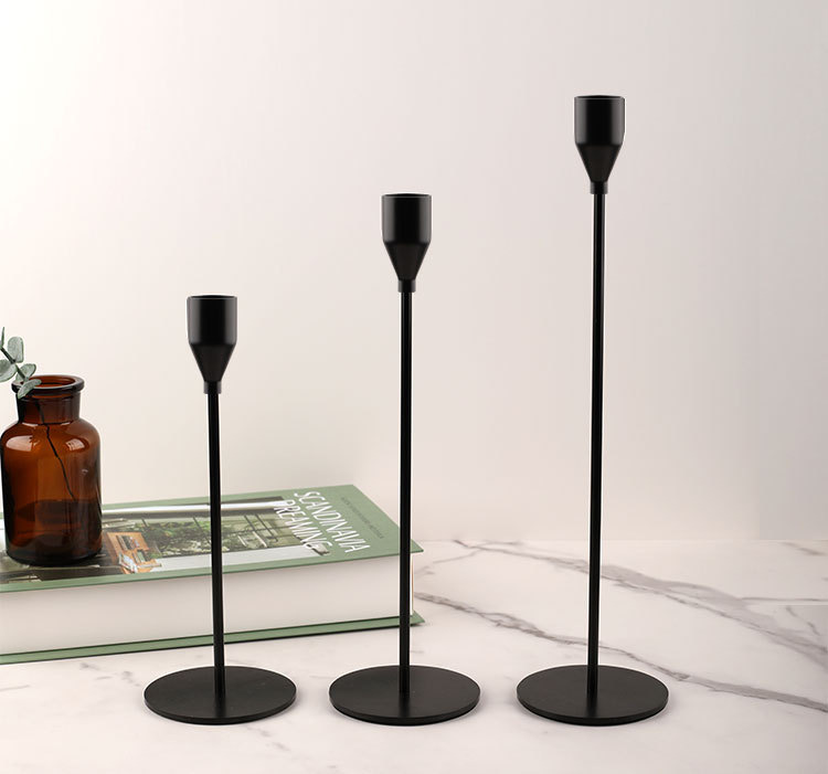 Cross-border best-selling candlesticks, iron candlestick sets of three, European-style candlesticks, candlelight dinner candle holders, ornaments, candle tools pic 13