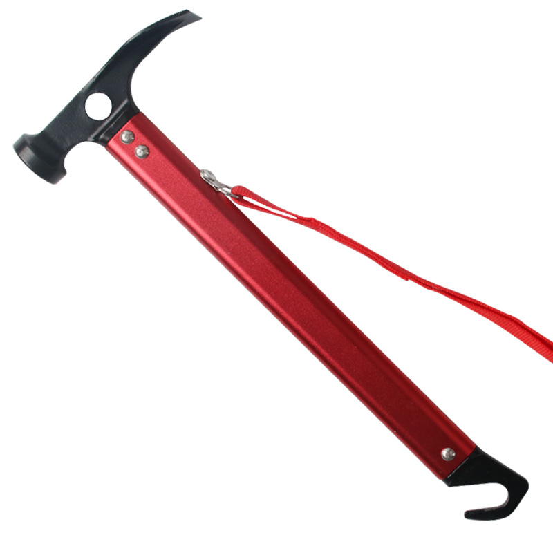 Outdoor hammer, aluminum alloy handle hammer, canopy nail remover, camping tent ground hammer, multi-functional mountain climbing and camping hammer pic 8