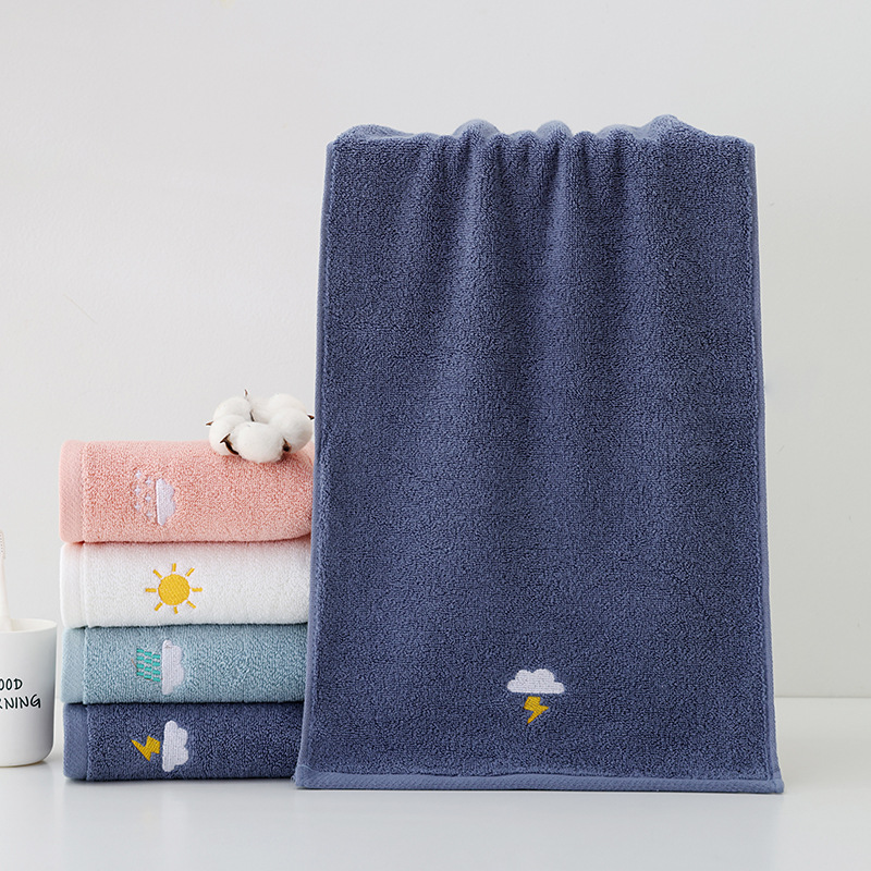 Wholesale pure cotton embroidered square towels 30*30, small square towels for hand and face drying in kindergarten early education class, saliva wipes printed with logo pic 4
