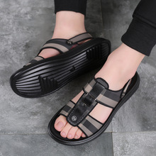 夏季男士皮凉鞋镂空透气洞洞鞋软底软面手工皮鞋男款外贸男鞋批发详情11