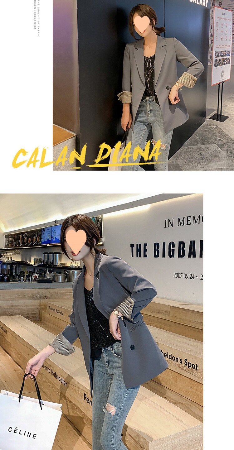 2022年秋小西装外套女韩版英伦风网红显瘦西服套装女士气详情19