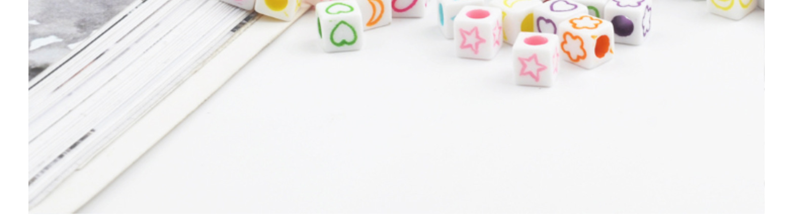 压克力字母珠DIY儿童串珠方块饰品配件散珠方形珠手钥匙链辅料详情19