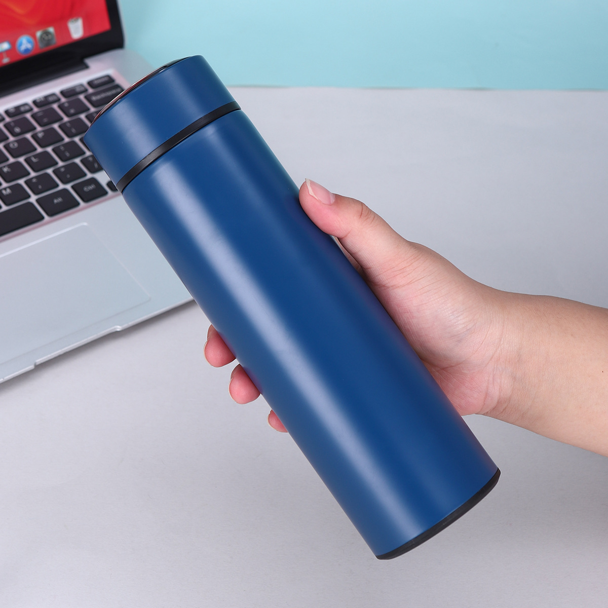 简约双层真空不锈钢保温杯便携茶水分离泡茶杯办公会议直身杯批发详情19