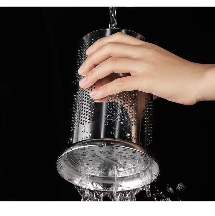 Factory direct sales of round stainless steel chopstick holders, restaurant straws, organizing and storage 筷笼 household closel-hole drain holders pic 4