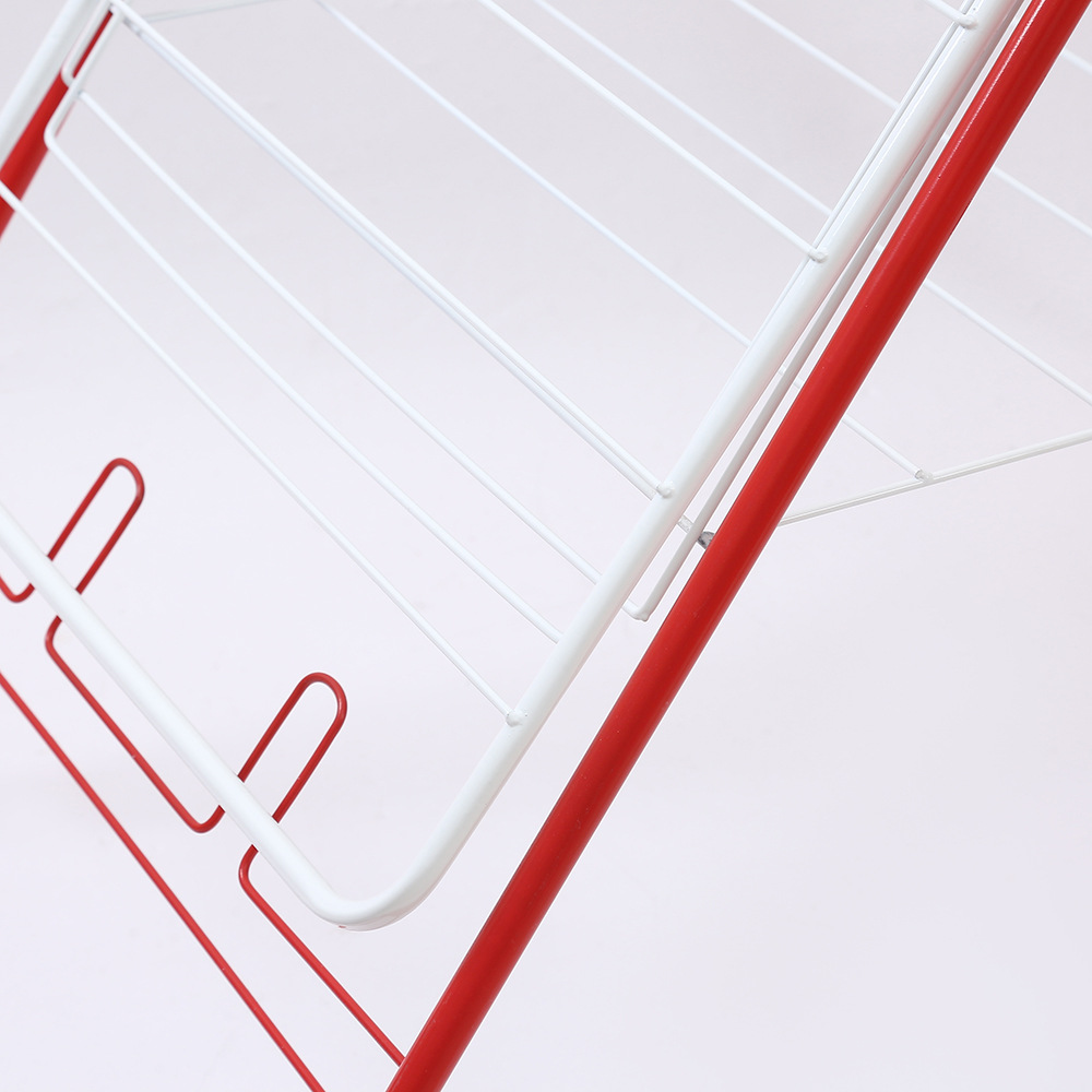 室内x型落地晾衣架阳台折叠晒衣架不锈钢翼型免安装晒被衣架批发详情7