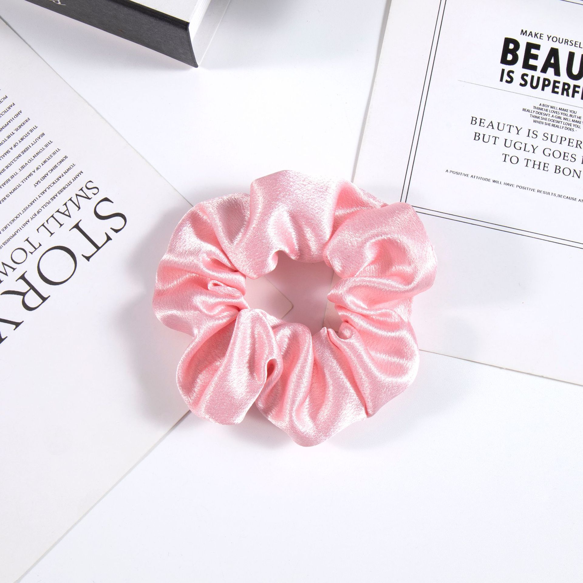 National trend series, retro solid color high-quality large intestine hair band, large intestine ring headwear, large rubber band pic 18