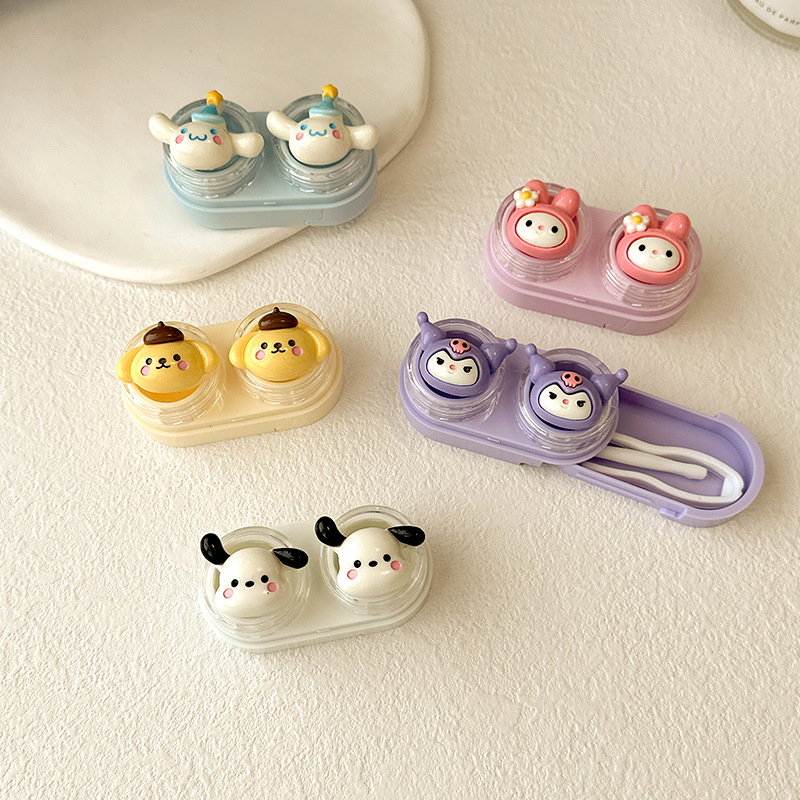 One-piece drawer-type contact lens case, beauty contact lens companion box, cute care box, compact and portable CT35 pic 8