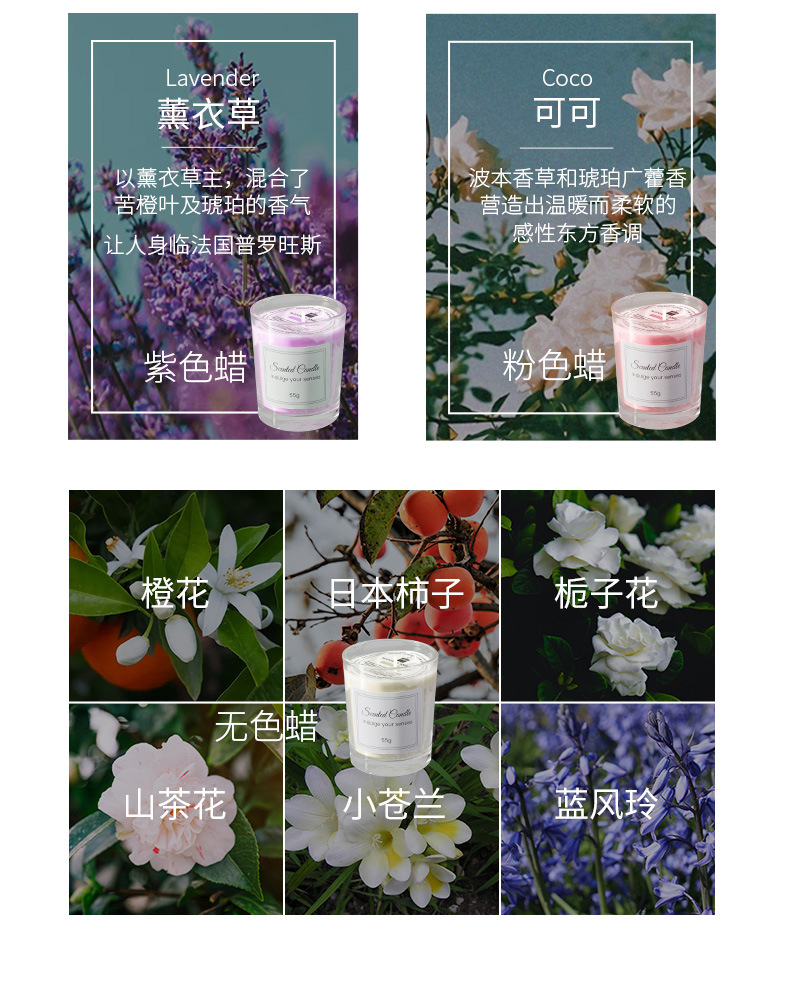 礼盒装香薰蜡烛高级感玻璃杯手工大豆蜡无烟创意香氛蜡烛伴手礼物详情13