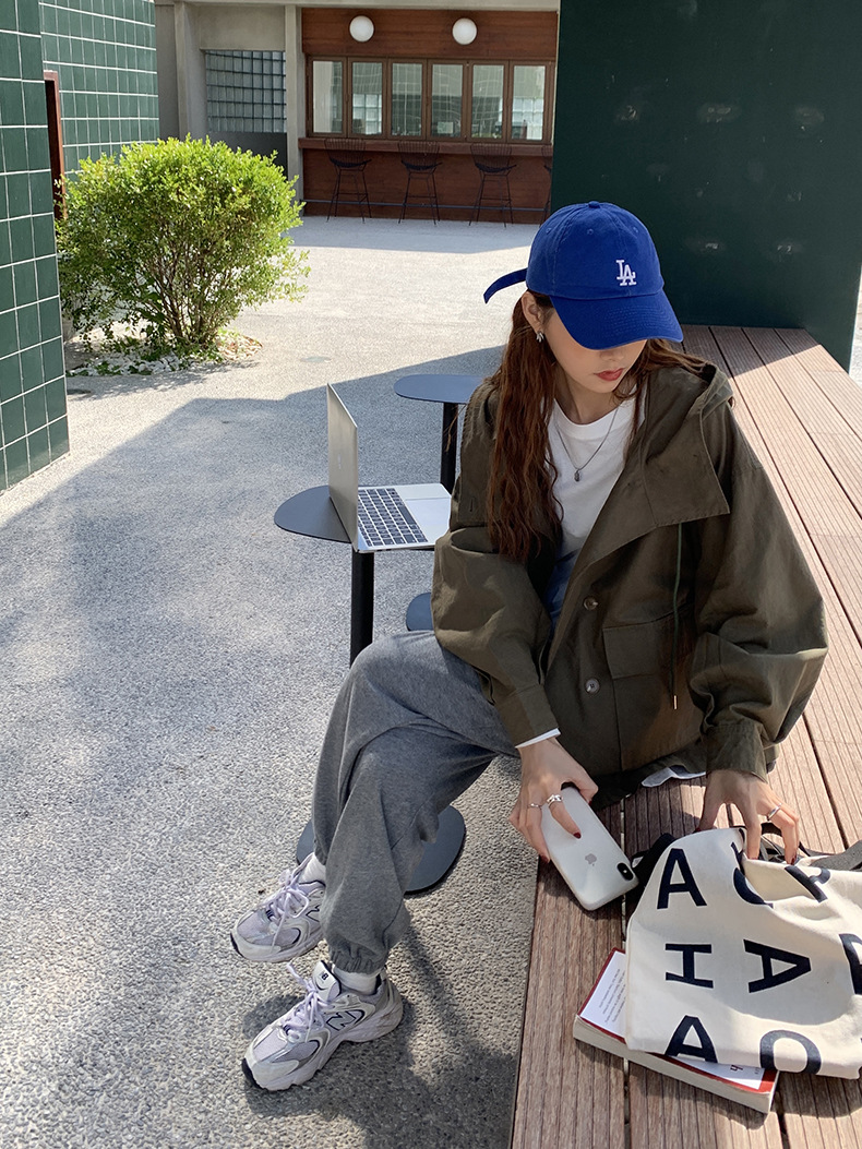 黄峥简约贴标开叉长袖T恤女2022春韩版宽松休闲设计感上衣T85396详情31