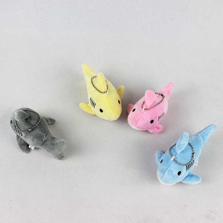 Plush toy manufacturer wholesale shark pendants, Marine animal shark dolls, 10cm cartoon little shark gifts pic 6