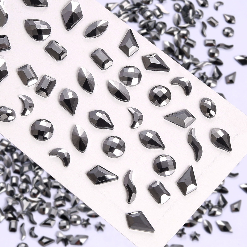 美甲饰品批发斤装美甲钻混装异形钻极光钻魅影紫指甲钻异形平底钻详情21