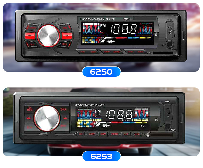 In-stock car Bluetooth MP3 music player, car card radio, audio-visual speaker host, car USB flash drive pic 12
