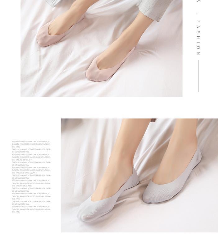 袜子女士冰丝浅口不掉跟夏季百搭隐形款超薄防滑条纹网纱蕾丝船袜详情16