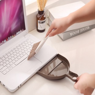 厂家直销创意新款桌面清理扫帚套装 迷你小巧耐用塑料扫把簸箕套 Wholesale garbage bag storage box, non-perforated wall-mounted shopping bag storage box, large-capacity plastic bag storage wonder pic 15