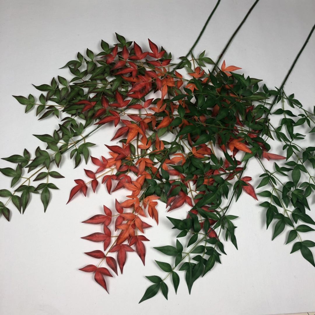 Simulated Nandina bamboo leaves and branches, wedding props, simulated leaves, artificial leaves, simulated branches, garden branches, simulated leaves pic 13