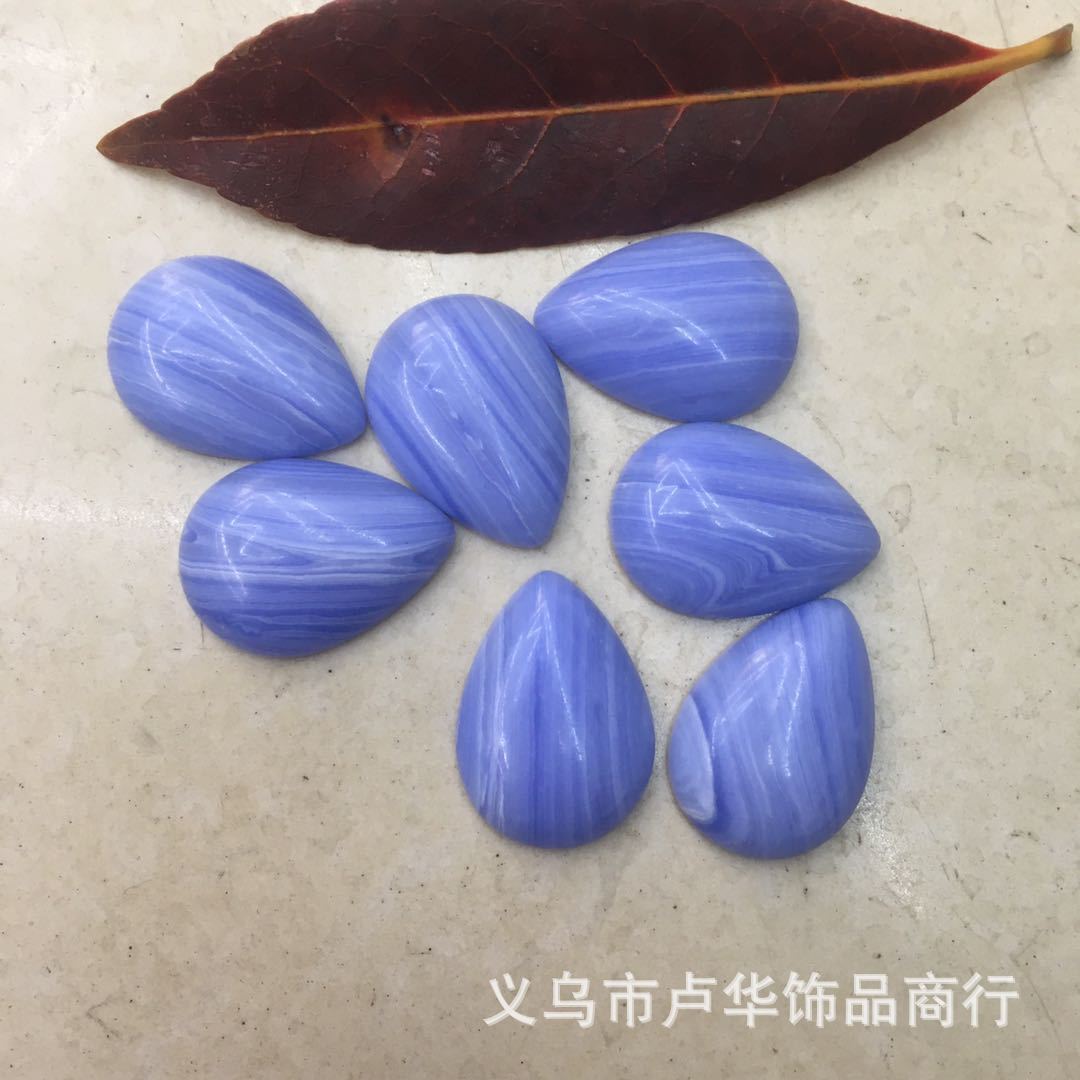 Wholesale of new purple agate loose water drop ring face, European and American fashionable agate bare stone semi-precious stone handicrafts pic 5