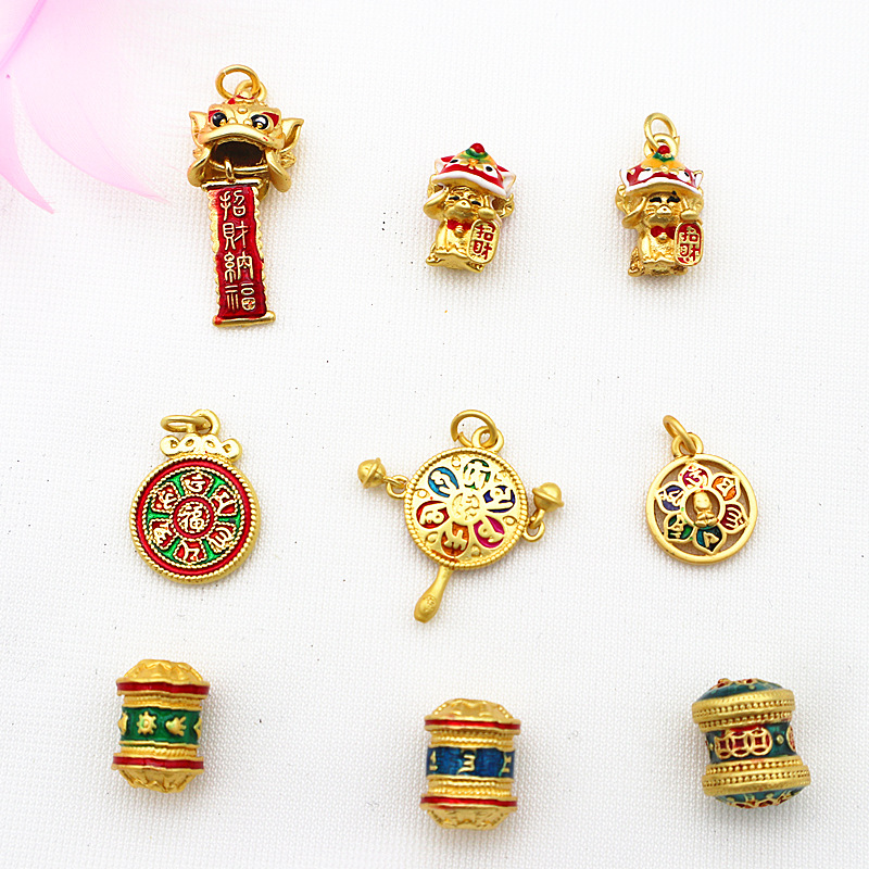 新款藏式手链 网红爆款六字手串纯手工编织diy手绳手搓棉线流苏详情4