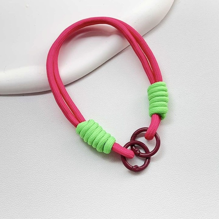 简约ins拼色编织绳短款手机挂绳ccd相机挂件手提挂饰男女腕带双扣详情7