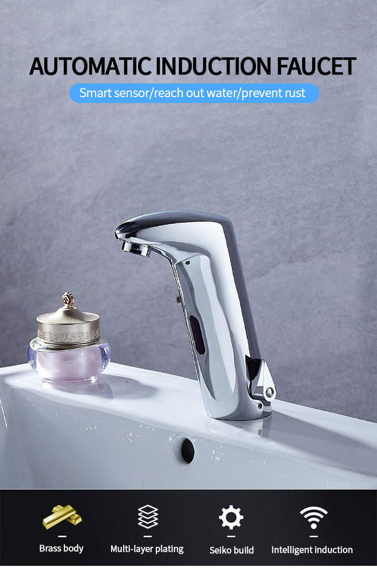 All-copper automatic sensor faucet, countertop basin, art basin, sensor faucet, cold and hot infrared sensor hand wash pic 34