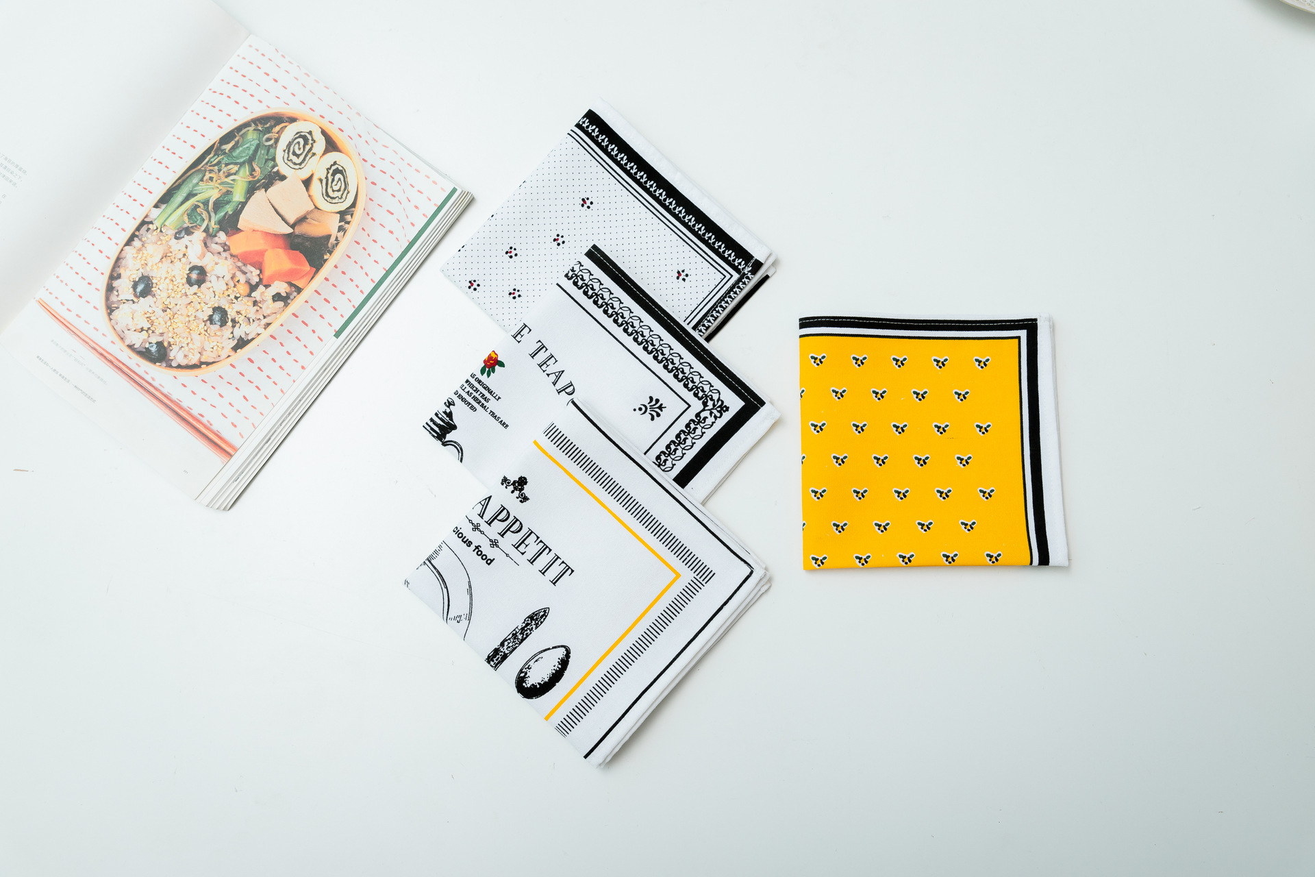 Nordic-style tea towels, placemats, cotton and linen fabric napkins, square home anti-slip napkins, cross-border food background cloth pic 42