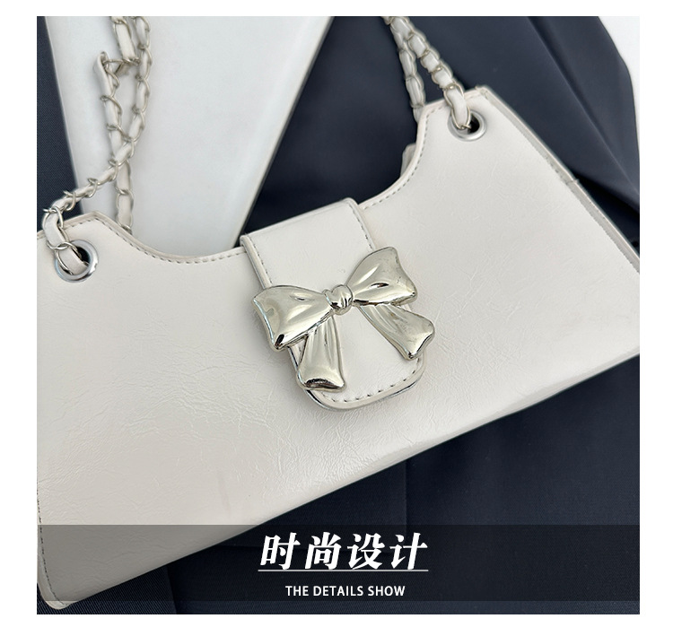小众ins时尚腋下单肩斜跨包包女2024新款秋季简约蝴蝶结小包高级详情5